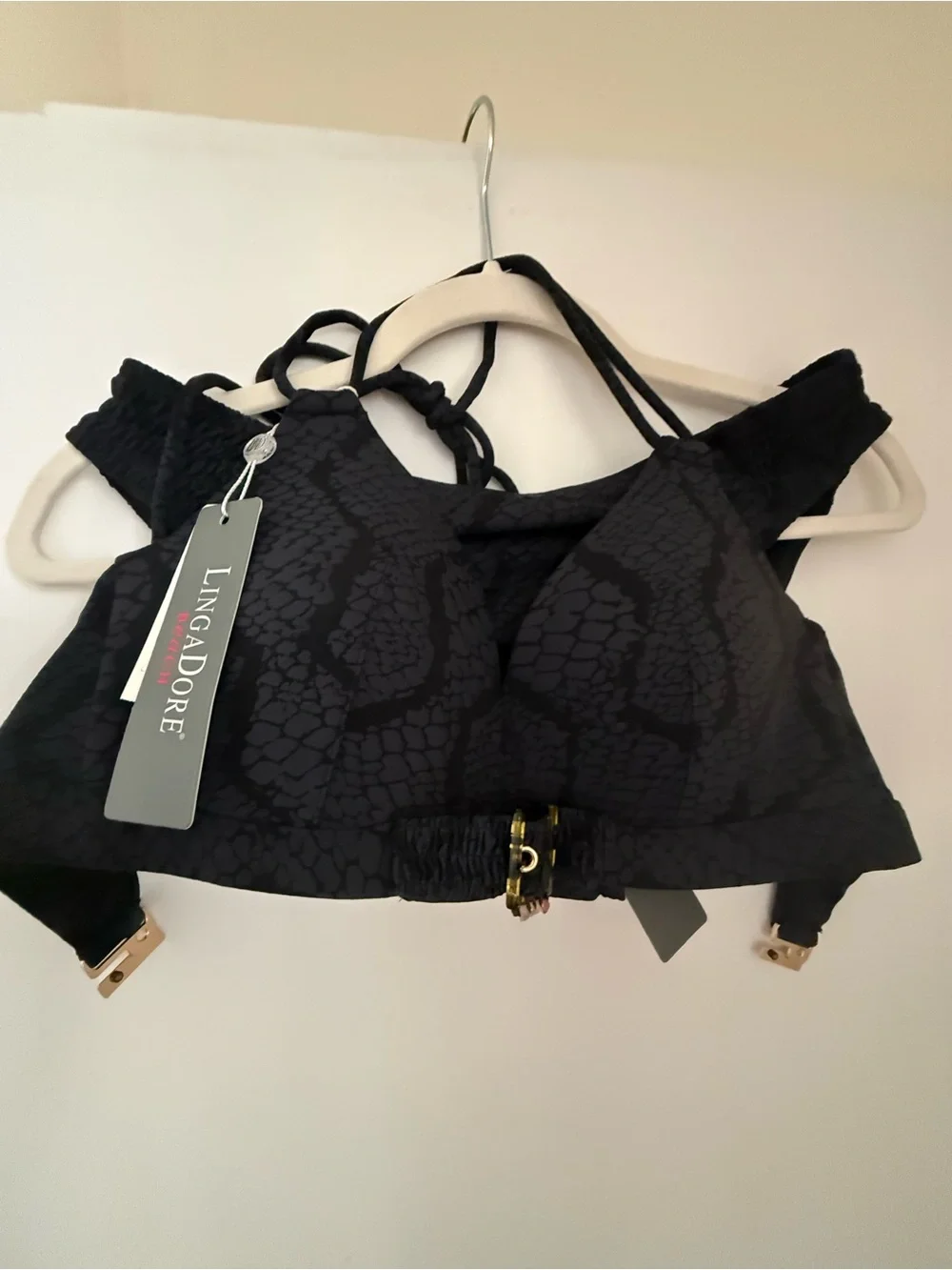 Adore Black Snake-Print Bikinis